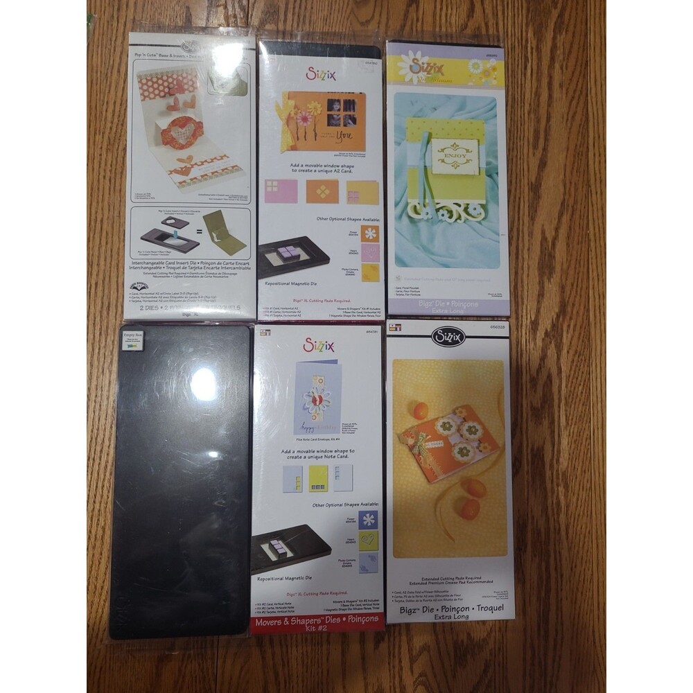6 Sizzix Bigz Die Extra Long XL Card, 3-D Popup